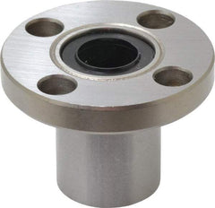 Value Collection - 1/2" ID, Round Flanged Single Linear Bearing - 7/8" OD - Apex Tool & Supply