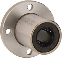 Value Collection - 5/8" ID, Round Flanged Single Linear Bearing - 1-1/8" OD - Apex Tool & Supply