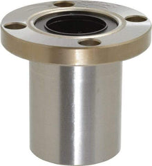 Value Collection - 1" ID, Round Flanged Single Linear Bearing - 1-9/16" OD - Apex Tool & Supply