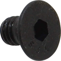 Value Collection - #10-32 UNF Hex Socket Drive, 82° Flat Screw - Alloy Steel, Black Oxide Finish, Fully Threaded, 5/16" OAL - Apex Tool & Supply