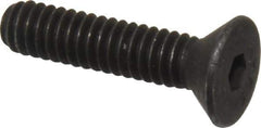 Value Collection - 1/4-20 UNC Hex Socket Drive, 82° Flat Screw - Alloy Steel, Black Oxide Finish, Fully Threaded, 1-1/8" OAL - Apex Tool & Supply