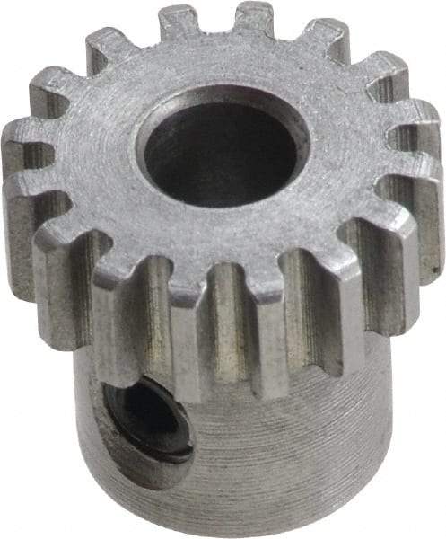 Boston Gear - 10 Pitch, 2.4" Pitch Diam, 24 Tooth Spur Gear - 1" Face Width, 3/4" Bore Diam, 2.02" Hub Diam, 14.5° Pressure Angle, Steel - Apex Tool & Supply