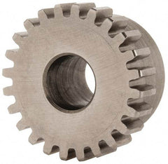 Boston Gear - 24 Pitch, 1" Pitch Diam, 24 Tooth Spur Gear - 1/4" Face Width, 3/8" Bore Diam, 0.87" Hub Diam, 14.5° Pressure Angle, Steel - Apex Tool & Supply