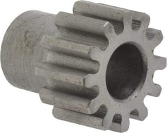 Boston Gear - 20 Pitch, 0.6" Pitch Diam, 12 Tooth Spur Gear - 3/8" Face Width, 5/16" Bore Diam, 0.46" Hub Diam, 14.5° Pressure Angle, Steel - Apex Tool & Supply