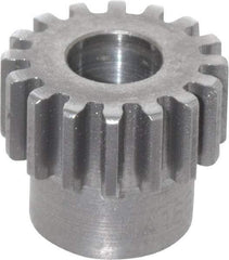 Boston Gear - 20 Pitch, 0.8" Pitch Diam, 16 Tooth Spur Gear - 3/8" Face Width, 3/8" Bore Diam, 0.66" Hub Diam, 14.5° Pressure Angle, Steel - Apex Tool & Supply