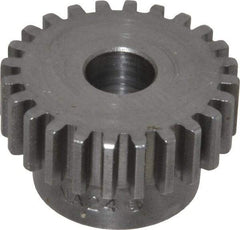 Boston Gear - 20 Pitch, 1.2" Pitch Diam, 24 Tooth Spur Gear - 3/8" Face Width, 3/8" Bore Diam, 0.92" Hub Diam, 14.5° Pressure Angle, Steel - Apex Tool & Supply
