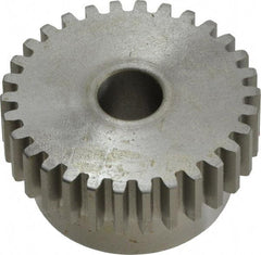 Boston Gear - 16 Pitch, 1-7/8" Pitch Diam, 30 Tooth Spur Gear - 1/2" Face Width, 1/2" Bore Diam, 1.58" Hub Diam, 14.5° Pressure Angle, Steel - Apex Tool & Supply