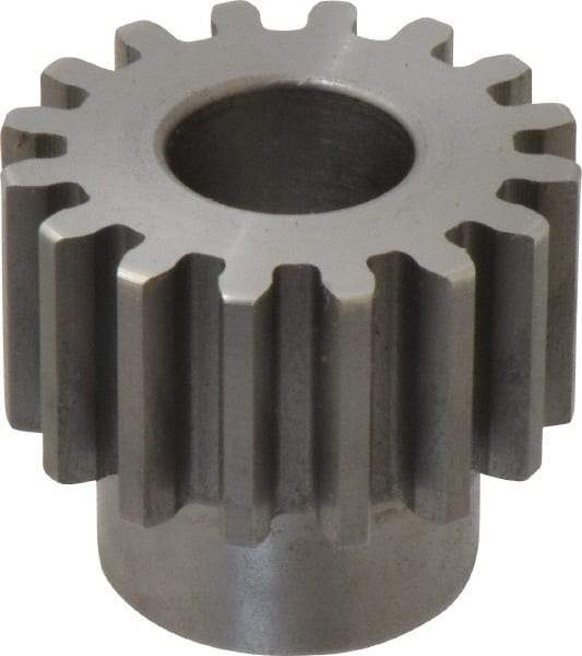Boston Gear - 12 Pitch, 1.333" Pitch Diam, 16 Tooth Spur Gear - 3/4" Face Width, 5/8" Bore Diam, 0.99" Hub Diam, 14.5° Pressure Angle, Steel - Apex Tool & Supply