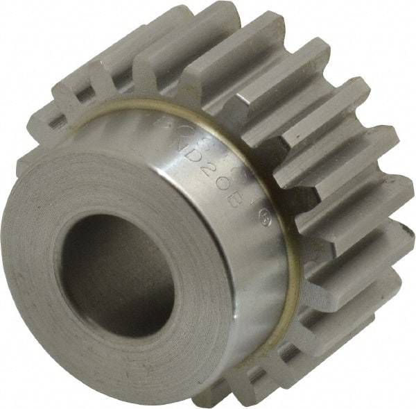 Boston Gear - 12 Pitch, 1.667" Pitch Diam, 20 Tooth Spur Gear - 3/4" Face Width, 5/8" Bore Diam, 1.32" Hub Diam, 14.5° Pressure Angle, Steel - Apex Tool & Supply