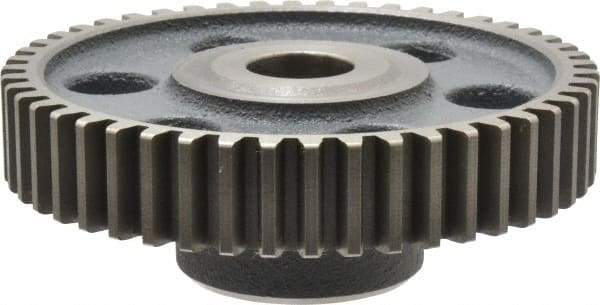 Boston Gear - 12 Pitch, 4" Pitch Diam, 48 Tooth Spur Gear - 3/4" Face Width, 3/4" Bore Diam, 1-3/4" Hub Diam, 14.5° Pressure Angle, Steel - Apex Tool & Supply