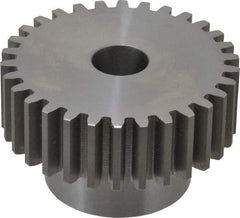 Boston Gear - 10 Pitch, 3" Pitch Diam, 30 Tooth Spur Gear - 1" Face Width, 3/4" Bore Diam, 2.02" Hub Diam, 14.5° Pressure Angle, Steel - Apex Tool & Supply