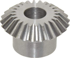 Boston Gear - 16 Pitch, 1-1/2" Pitch Diam, 24 Tooth Miter Gear - 0.32" Face Width, 1/2" Bore Diam, 1" Hub Diam, 20° Pressure Angle, Steel - Apex Tool & Supply