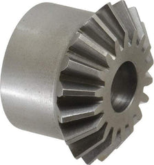 Boston Gear - 12 Pitch, 1-1/2" Pitch Diam, 18 Tooth Miter Gear - 0.33" Face Width, 1/2" Bore Diam, 1-1/4" Hub Diam, 20° Pressure Angle, Steel - Apex Tool & Supply