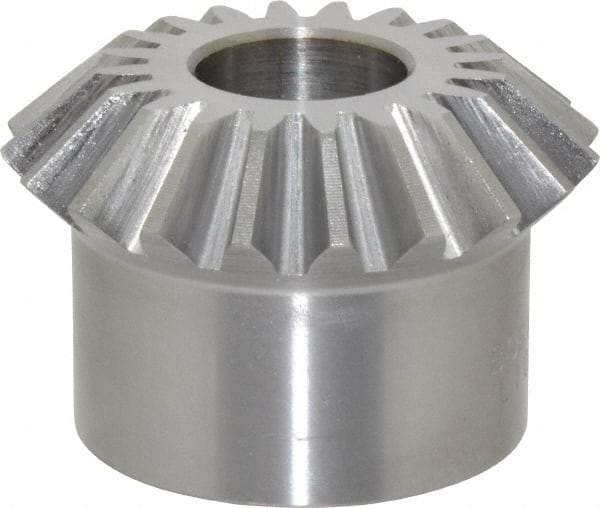 Boston Gear - 10 Pitch, 2" Pitch Diam, 20 Tooth Miter Gear - 0.45" Face Width, 3/4" Bore Diam, 1.62" Hub Diam, 20° Pressure Angle, Steel - Apex Tool & Supply