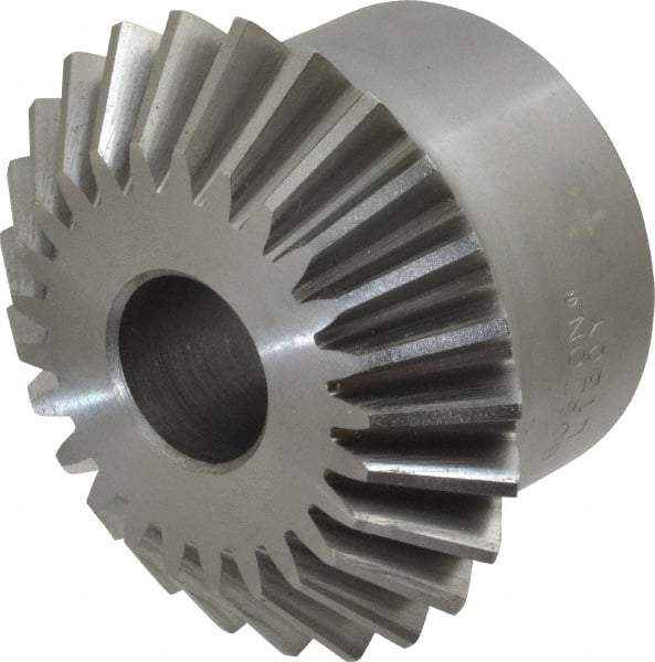 Boston Gear - 10 Pitch, 2-1/2" Pitch Diam, 25 Tooth Miter Gear - 0.56" Face Width, 3/4" Bore Diam, 2" Hub Diam, 20° Pressure Angle, Steel - Apex Tool & Supply