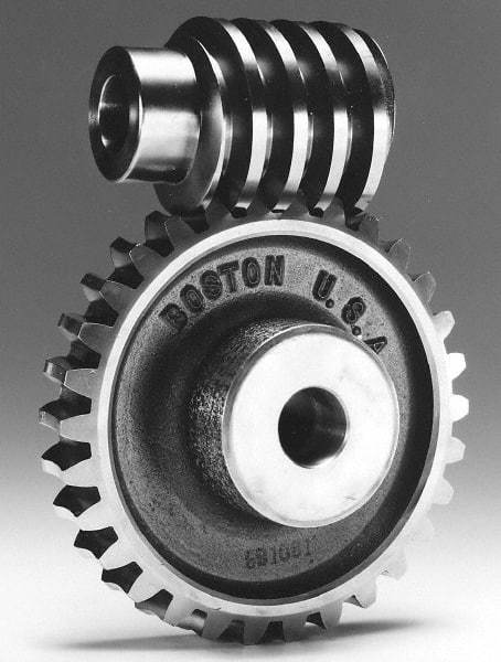 Boston Gear - 8 Pitch, 1-1/2" Pitch Diam, Worm Gear - 3/4" Bore Diam, 14.5° Pressure Angle, Steel - Apex Tool & Supply