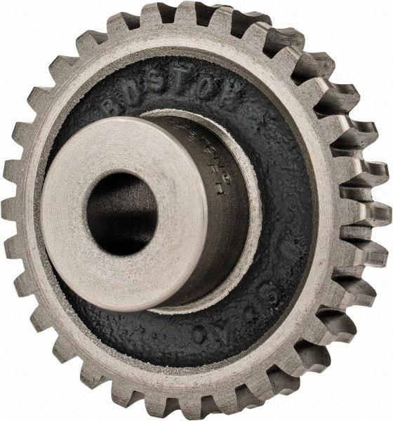 Boston Gear - 12 Pitch, 2-1/2" Pitch Diam, 30 Tooth Worm Gear - 1/2" Bore Diam, 14.5° Pressure Angle, Cast Iron - Apex Tool & Supply