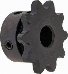 U.S. Tsubaki - 10 Teeth, 3/8" Chain Pitch, Chain Size 35, Finished Bore Sprocket - 3/8" Bore Diam, 1.214" Pitch Diam, 1.38" Outside Diam - Apex Tool & Supply