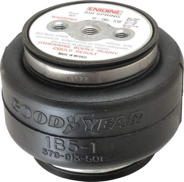 Value Collection - 100 psi Actuation: 530 Lb Ext, 1,620 Lb Compr, 3/8-16 & 3/8-16, 3" Stroke Len, Bellow Single Convolute Air Spring - 4.8" Extended Height, 1.8" Compressed Height, 6" Max OD at 100 psi, 195 to 1,560 Lb Capacity - Apex Tool & Supply