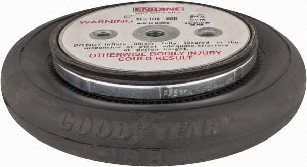 Value Collection - 100 psi Actuation: 815 Lb Ext, 3,650 Lb Compr, 3/8-16 & 3/8-16, 3.8" Stroke Len, Bellow Single Convolute Air Spring - 5.6" Extended Height, 1.8" Compressed Height, 8.7" Max OD at 100 psi, 330 to 2,965 Lb Capacity - Apex Tool & Supply