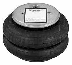 Value Collection - 100 psi Actuation: 595 Lb Ext, 2,865 Lb Compr, 3/8-16 & 3/8-16, 4-1/2" Stroke Len, Bellow Double Convolute Air Spring - 7.7" Extended Height, 3.2" Compressed Height, 6-1/2" Max OD at 100 psi, 215 to 2,025 Lb Capacity - Apex Tool & Supply