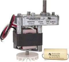 Made in USA - 115 Volt, 10 RPM, 340:1 Gear Ratio, CM Reversible Gearmotor - 50 Torque - Apex Tool & Supply