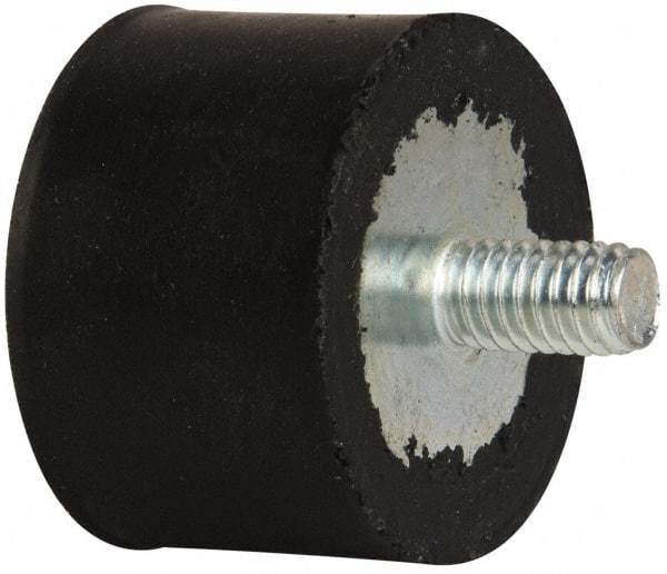 Tech Products - 95 Lb Capacity, 5/16-18 Plate/Stud Vibration Isolator - 1-1/2" Diam, 1" High - Apex Tool & Supply