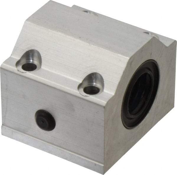 Thomson Industries - 20mm Inside Diam, 4,000 Lbs. Dynamic Capacity, Closed Single Pillow Block Linear Bearing - 50mm Overall Height x 60mm Overall Width, 32mm Btw Mount Hole Centers - Apex Tool & Supply