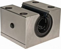 Thomson Industries - 30mm Inside Diam, 8,300 Lbs. Dynamic Capacity, Open Single Pillow Block Linear Bearing - 60mm Overall Height x 87" Overall Width, 45mm Btw Mount Hole Centers - Apex Tool & Supply