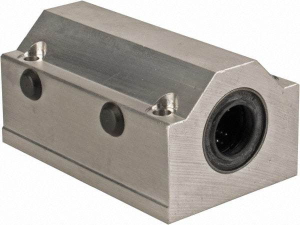 Thomson Industries - 16mm Inside Diam, 4,400 Lbs. Dynamic Capacity, Closed Twin Pillow Block Linear Bearing - 42mm Overall Height x 53mm Overall Width - Apex Tool & Supply