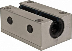 Thomson Industries - 16mm Inside Diam, 4,400 Lbs. Dynamic Capacity, Open Twin Pillow Block Linear Bearing - 35mm Overall Height x 53" Overall Width, 64mm Btw Mount Hole Centers - Apex Tool & Supply