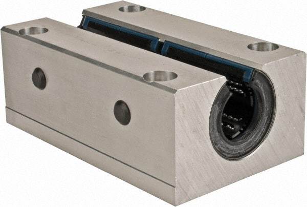 Thomson Industries - 25mm Inside Diam, 13,400 Lbs. Dynamic Capacity, Open Twin Pillow Block Linear Bearing - 51mm Overall Height x 78" Overall Width, 94mm Btw Mount Hole Centers - Apex Tool & Supply