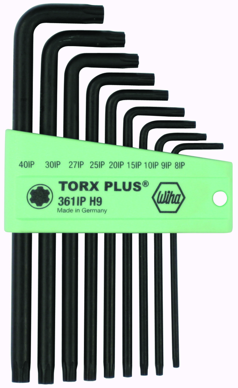 9 Piece - IP8; IP9; IP10; IP15; IP20; IP25; IP27; IP30; IP40 - TorxPlus L-Key Long Arm Set - Apex Tool & Supply