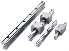Thomson Industries - 5/8" Shaft Diam, 0.45" Base Width, Steel Shaft, Steel Rail, Round Shaft Assemblies - #5 Bolt, 48" Long - Apex Tool & Supply