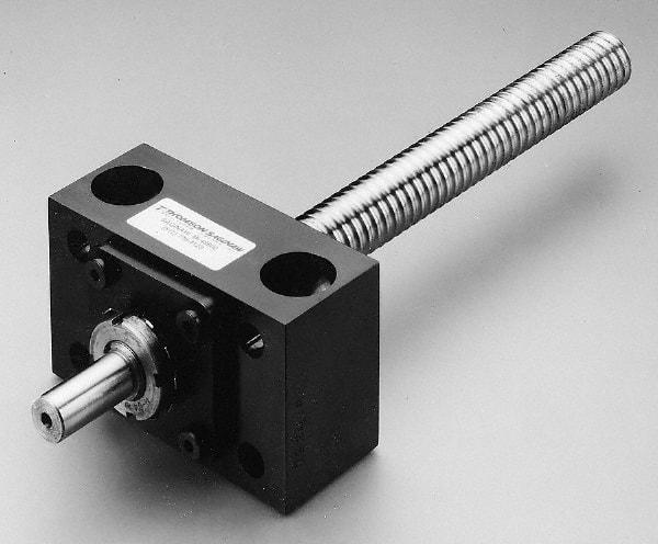 Thomson Industries - 3-1/2" Long, 2-3/4" High, Ballscrew End Block - 3/4" Lead Width, 1-1/2" Flange OD - Apex Tool & Supply