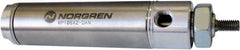 Norgren - 1" Stroke x 9/16" Bore Single Acting Air Cylinder - 10-32 Port, 10-32 Rod Thread - Apex Tool & Supply