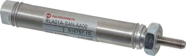 Norgren - 1" Stroke Single Acting Air Cylinder - 10-32 Port, 10-32 Rod Thread - Apex Tool & Supply
