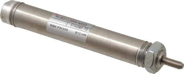 Norgren - 1-1/2" Stroke x 9/16" Bore Single Acting Air Cylinder - 10-32 Port, 10-32 Rod Thread - Apex Tool & Supply