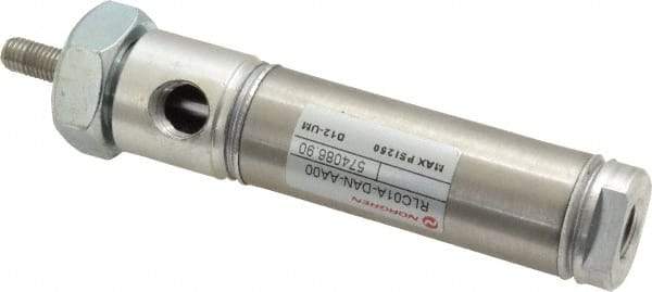 Norgren - 1" Stroke x 3/4" Bore Double Acting Air Cylinder - 1/8 Port, 1/4-28 Rod Thread - Apex Tool & Supply