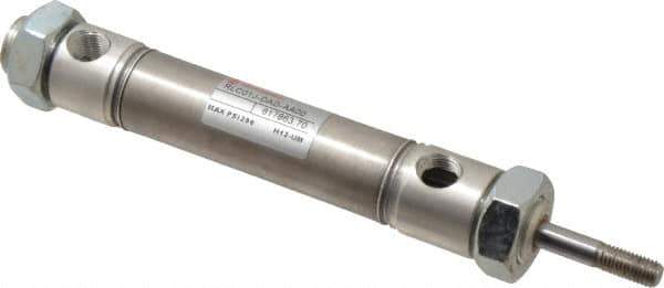 Norgren - 1-1/2" Stroke x 3/4" Bore Double Acting Air Cylinder - 1/8 Port, 1/4-28 Rod Thread - Apex Tool & Supply
