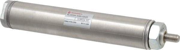 Norgren - 3" Stroke x 1-1/16" Bore Single Acting Air Cylinder - 1/8 Port, 5/16-24 Rod Thread - Apex Tool & Supply