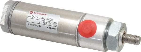 Norgren - 1" Stroke x 1-1/16" Bore Double Acting Air Cylinder - 1/8 Port, 5/16-24 Rod Thread - Apex Tool & Supply