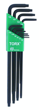 10 Piece - T6; T7; T8; T9; T10; T15; T20; T25; T27; T30 - Torx Long Arm L-Key Set - Apex Tool & Supply
