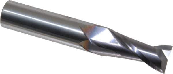 Niagara Cutter - 1/2", 1" LOC, 1/2" Shank Diam, 3" OAL, 2 Flute, Solid Carbide Square End Mill - Single End, TiAlN Finish, Spiral Flute, 30° Helix, Centercutting, Right Hand Cut, Right Hand Flute, Series C230 - Apex Tool & Supply