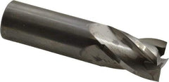 Niagara Cutter - 3/4", 1" LOC, 3/4" Shank Diam, 3" OAL, 4 Flute, Solid Carbide Square End Mill - Single End, Uncoated, Spiral Flute, 30° Helix, Centercutting, Right Hand Cut, Right Hand Flute, Series C430 - Apex Tool & Supply