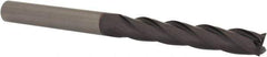 Niagara Cutter - 1/2", 3" LOC, 1/2" Shank Diam, 6" OAL, 4 Flute, Solid Carbide Square End Mill - Single End, TiAlN Finish, Spiral Flute, 30° Helix, Centercutting, Right Hand Cut, Right Hand Flute, Series C430 - Apex Tool & Supply