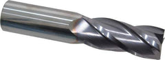 Niagara Cutter - 1", 2-1/4" LOC, 1" Shank Diam, 5" OAL, 4 Flute, Solid Carbide Square End Mill - Single End, TiAlN Finish, Spiral Flute, 30° Helix, Centercutting, Right Hand Cut, Right Hand Flute, Series C430 - Apex Tool & Supply