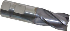Niagara Cutter - 1", 1-1/2" LOC, 1" Shank Diam, 4" OAL, 4 Flute, Solid Carbide Square End Mill - Single End, TiAlN Finish, Spiral Flute, 30° Helix, Centercutting, Right Hand Cut, Right Hand Flute, Series CNC430 - Apex Tool & Supply