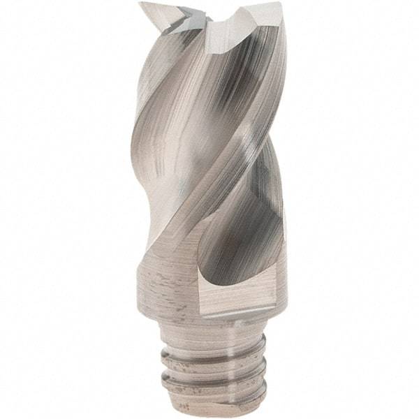 Iscar - MM EA-CF Grade IC08 Carbide End Milling Tip Insert - Uncoated, 3 Flutes, 12mm Cutting Diam, 12mm Depth of Cut, 23mm Extension, 0.008" Cnr Rad, 40° Helix - Apex Tool & Supply