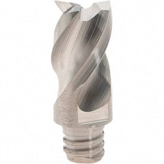 Iscar - MM EA-CF Grade IC08 Carbide End Milling Tip Insert - Uncoated, 3 Flutes, 12mm Cutting Diam, 12mm Depth of Cut, 23mm Extension, 0.008" Cnr Rad, 40° Helix - Apex Tool & Supply